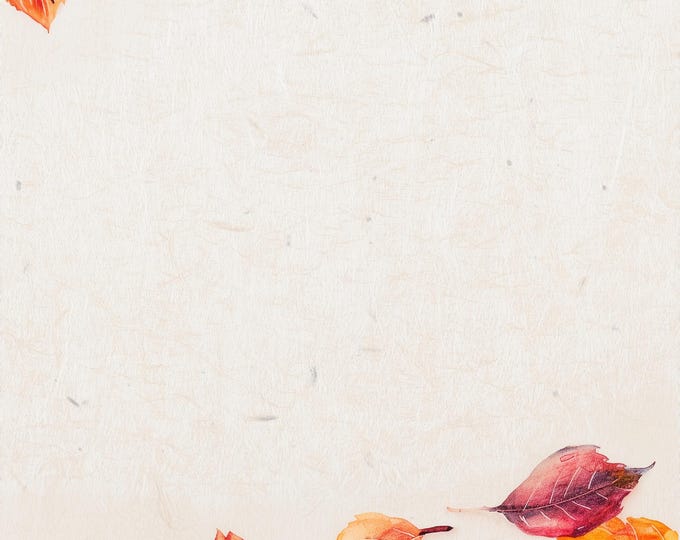 Painted Leaves Lined and Unlined Writing Papers--Two Designs to Download and Print at Home