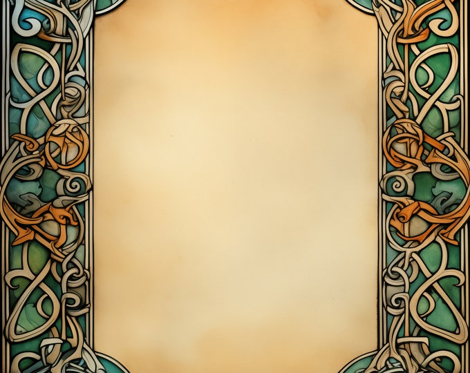 Celtic Irish Backdrop Papers to Use Digitally or Print Yourself, Intant Download
