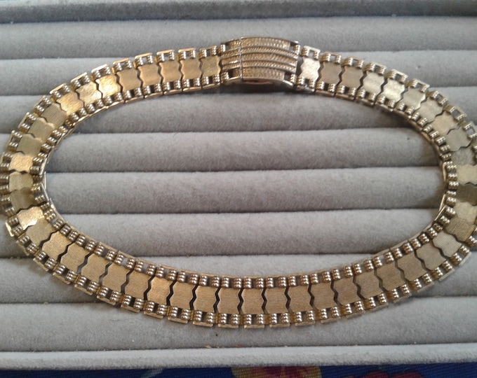 Sarah Coventry 1959 "Turn-A-Bout" Reversible Choker Necklace, Signed Hangtag