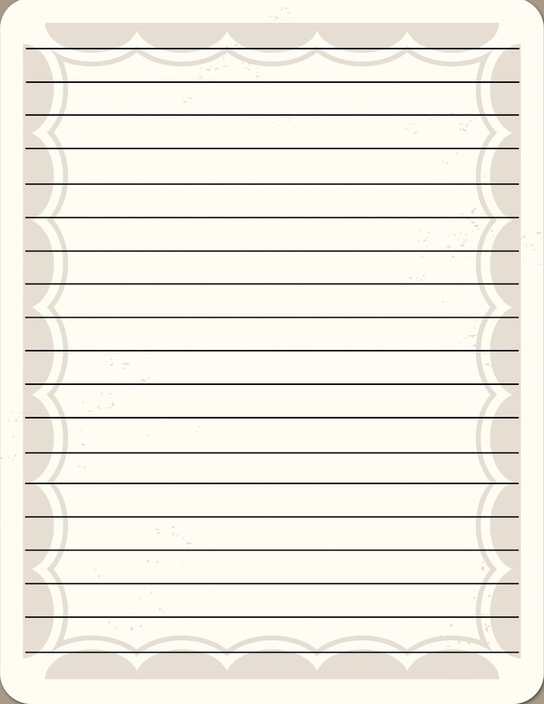 Simple and Decorative Lined Papers for Instant Download Etsy