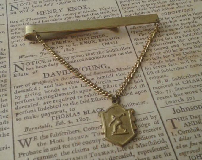 Vintage Bowling Award Tie Clip, Marked PARD 55-56 3-200's
