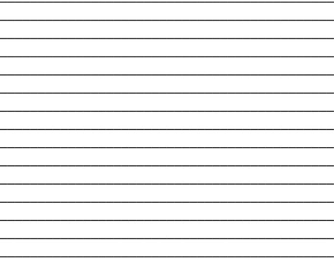 Transparent Narrow Lined Paper Template Clip Art
