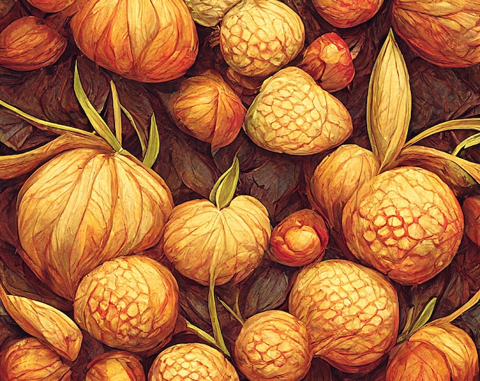 Five Beautiful Harvest Themed All Over Virtual Papers, Formatted for 12" x 12"