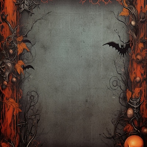 Elegant Spooks Five Creepy Halloween Paper Backgrounds to Download and Print at Home, 8 1/2 x11, Commercial Use