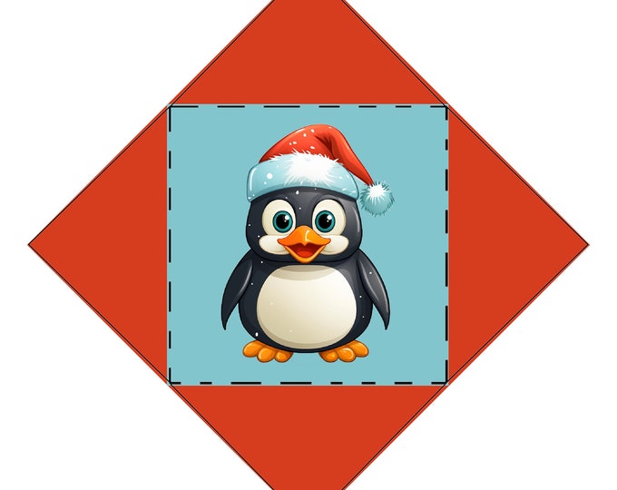 DOWNLOADABLE Emergency Gift Wrapping Kit, Penguin Persuasion Christmas, Paper, Tags, Money Holder, Flat Envelope.