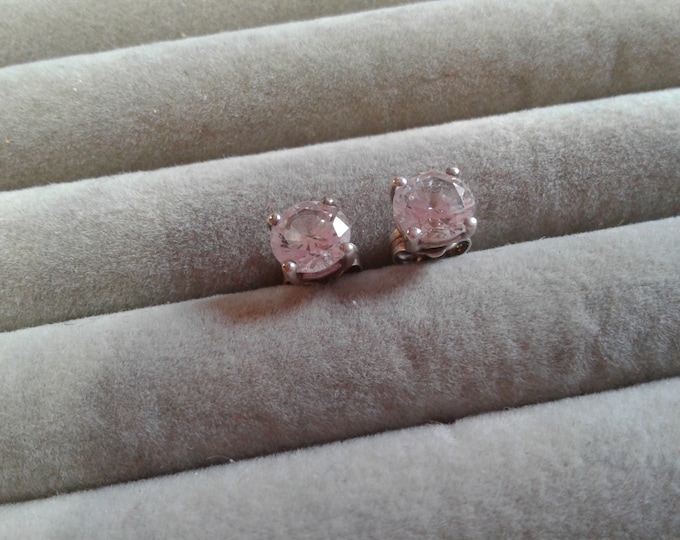 Sterling Silver and Cubic Zirconia 5mm Brilliant Stud Earrings, 925