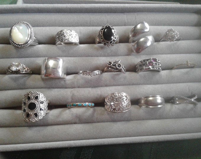 Assortment of Vintage Size 8 Fashion Rings, Your Choice
