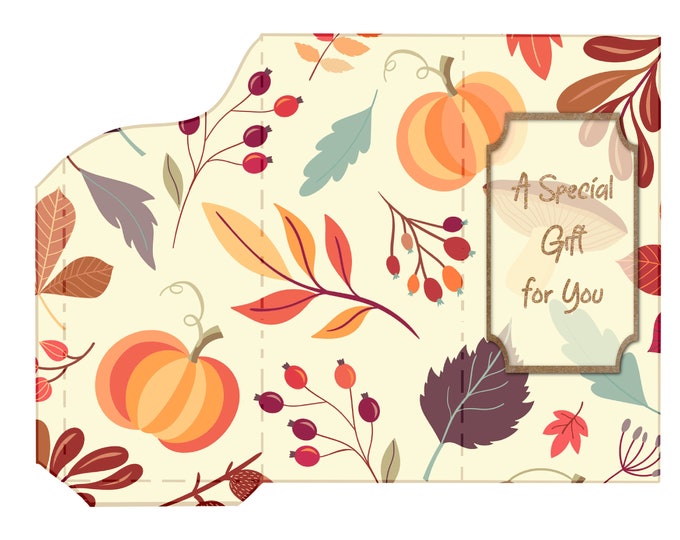 Harvest Bounty Money Holder Greeting Card Instant Download