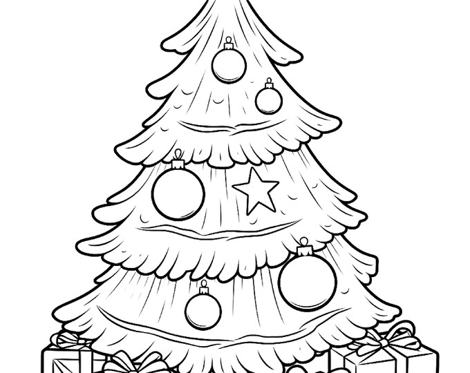 Five Christmas Coloring Sheets for Instant Download