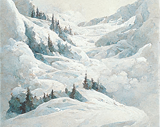 Mountain Winter Snow with Pines Backdrop Papers to Use Digitally or Print Yourself, Intant Download