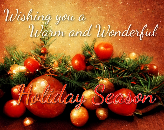 Warm Wonderful Holiday Season Greeting Card Art Only for Download