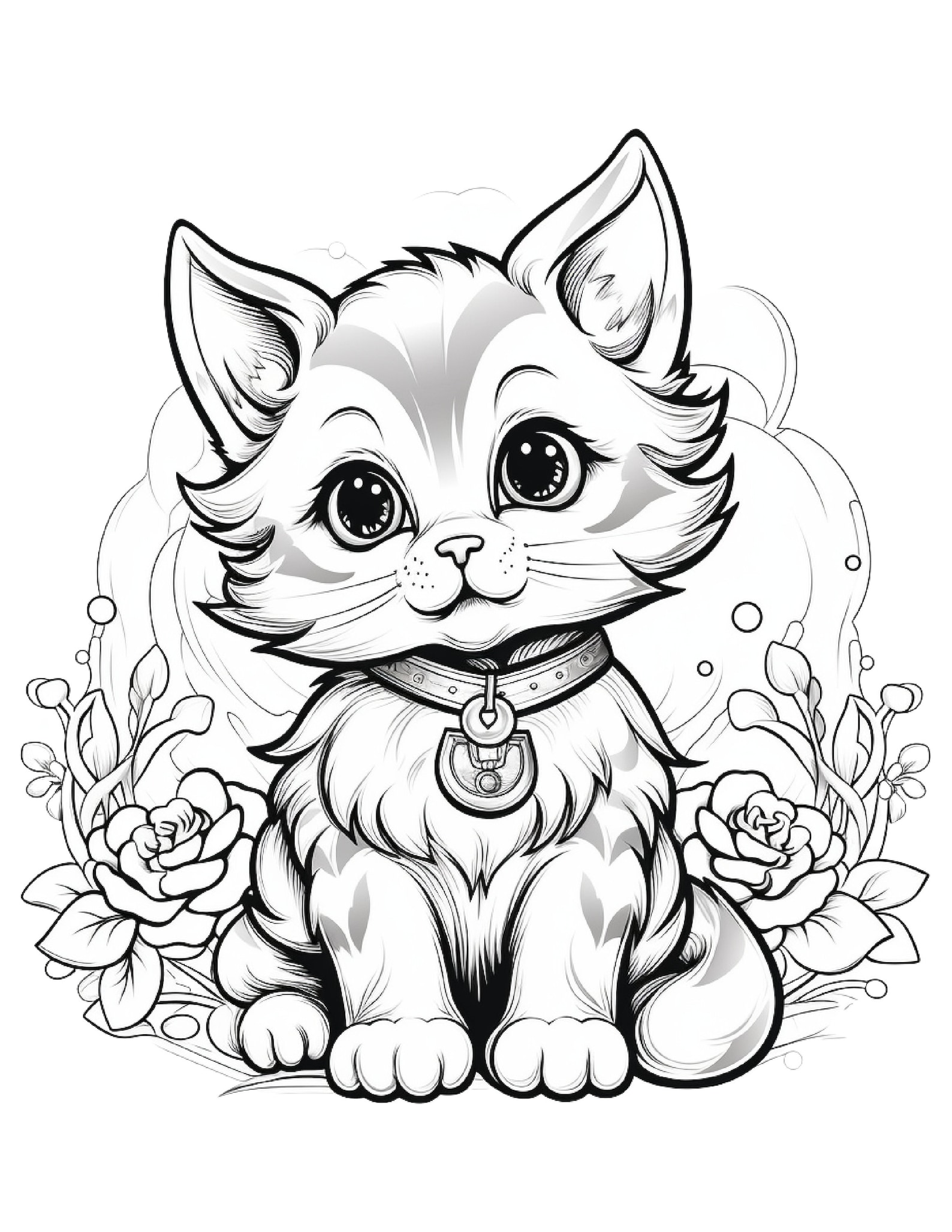 Five Cute Kittens Coloring Sheets for Instant Download - Etsy