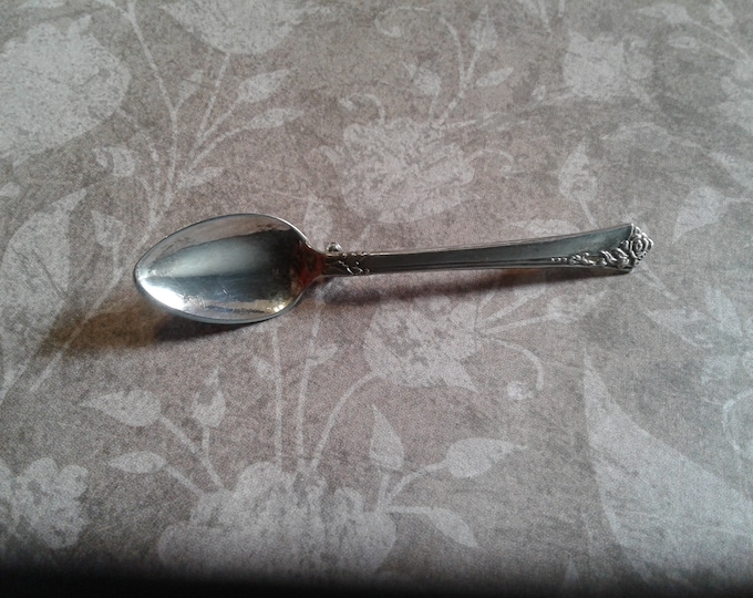Sterling Silver Brooch from a Repurposed Miniature Spoon with Rose Design, Now Ships Free in the US!