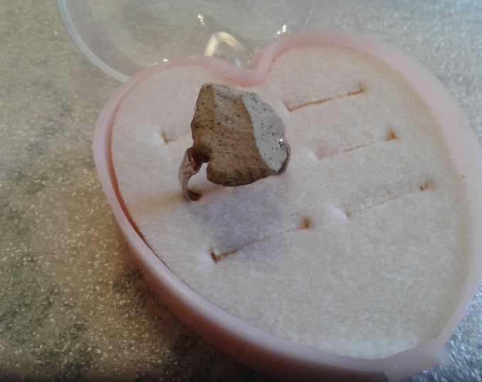 Adjustable Novelty Ring of Simulated "Arrowhead" on Metal Band, Currently Size 7