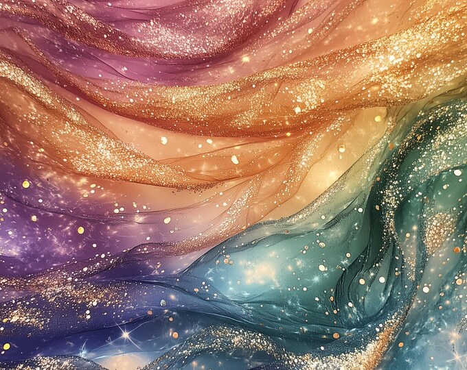 Mermaid Shimmers--Pack of Printable Art Papers for Backgrounds, Etc.