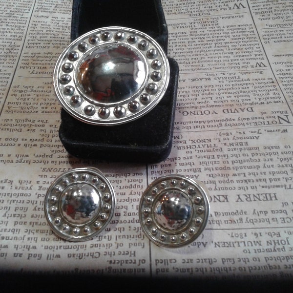 Sutton Hoo Brooch and Earrings, Dated 1998/1999, Earrings are Sterling, Sold Separately or Together