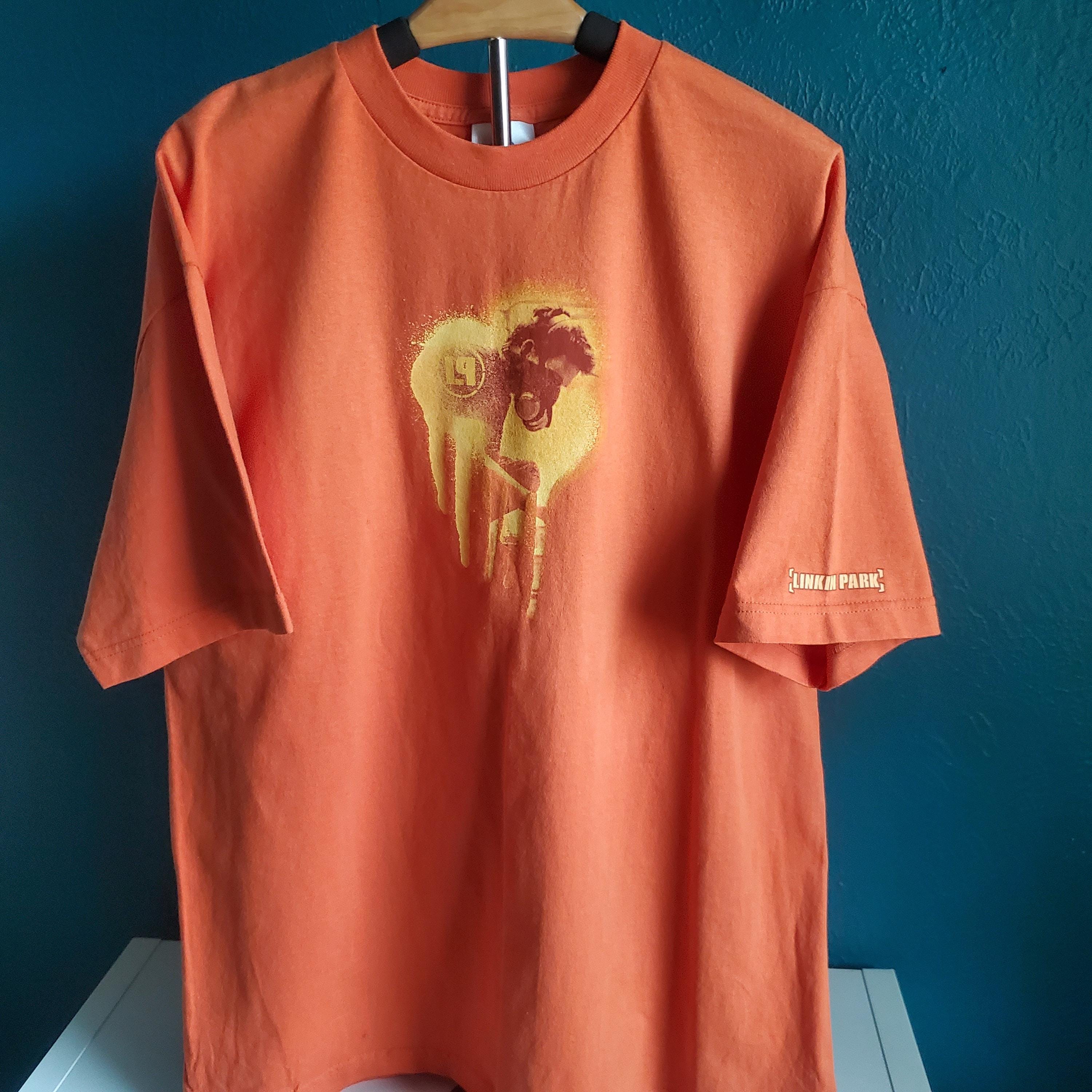 Authentic 2003 Linkin Park - Meteora Tour T-shirt, Rare Orange