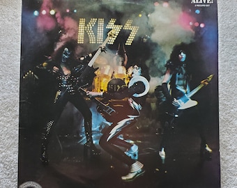 Vinyl Kiss – Alive! 2xLp - 1977 Reissue UK Import VG++/VG+ Gatefold &#39;75 Tour - Free Shipping