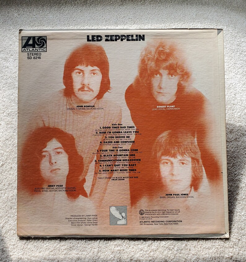 Rare Vinyl Led Zeppelin Led Zeppelin Lp 1972 Reissue 