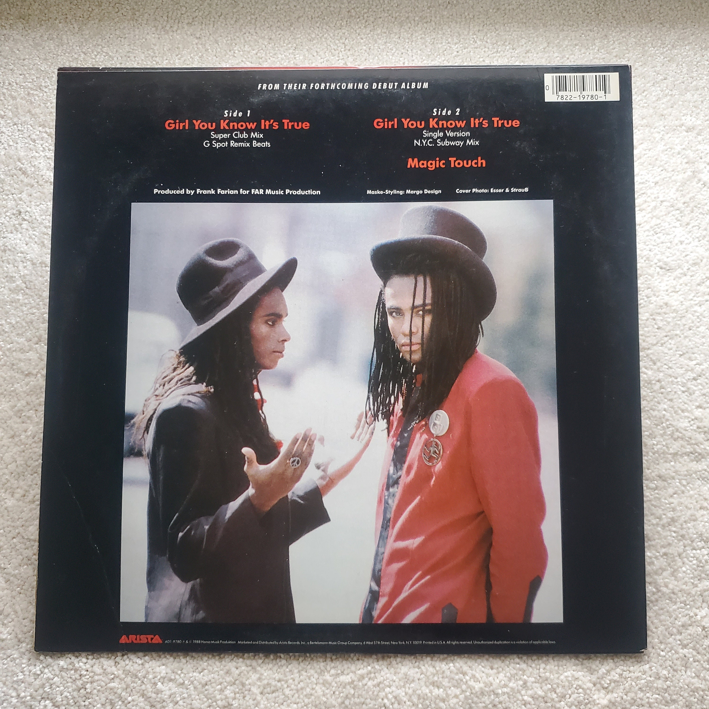 Buy Milli Vanilli 12 Single Girl You Know It's True Online in India - Etsy