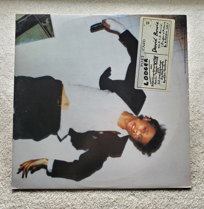 Vinyl David Bowie Lodger Lp 1979 Original NM/VG w/ Inner, Front Postcard Sticker, Brian Eno Free Shipping image 1