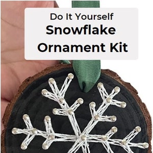 Christmas DIY Kit | Ornament Craft | Snowflake Ornament | Kid Craft Kit | DIY Ornament Craft