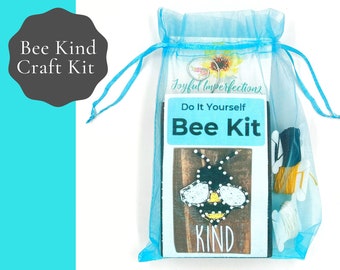 Bee Kind String Art Kit | Bee Craft Kit | Kid DIY Kit | Bee Kind Photo Display | Bee Themed Baby Shower | Spring Craft Kit | Adult Craft Kit