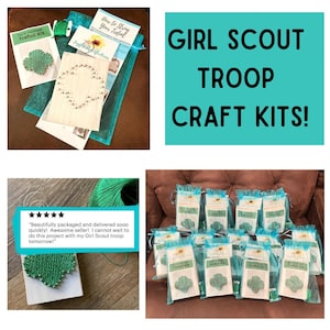 Girl Scout Activities, Girl Scout Craft Kits, Girl Scout Trefoil, String Art Kit, Easy String Art, Girl Scout Troop Leader, Group Craft Kit