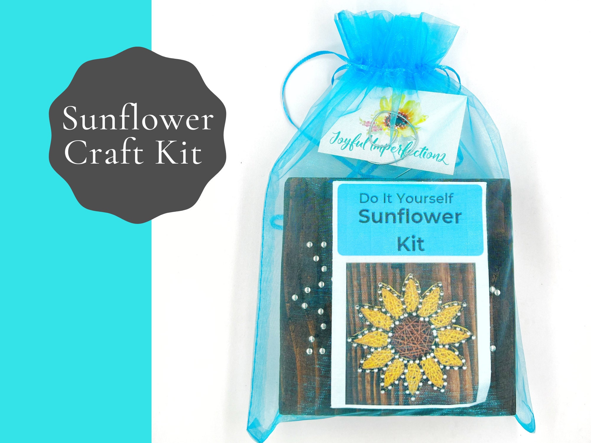 Sunflower DIY Kit Flower Craft Kit Sunflower Craft Kit DIY String Art