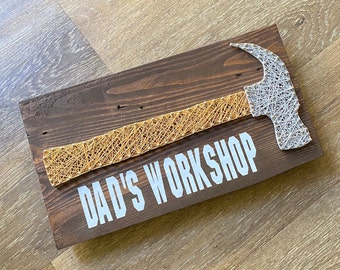 Personalized Sign for Man Cave, Dad's Workshop Sign, Father's Day Gift for Husband, Workshop Sign, Garage Decor for Men, Dads Garage Sign