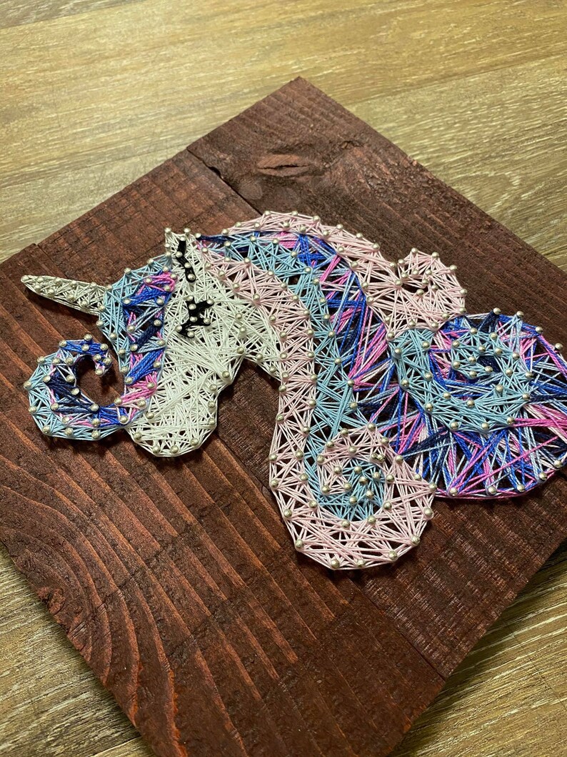 Unicorn String Art Girl Room Decor Unicorn Sign Etsy