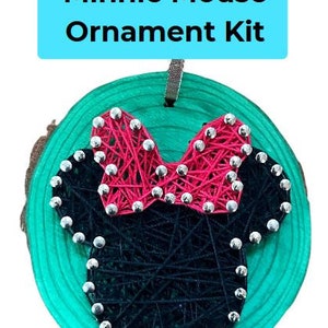 String Art Ornament Kit | Christmas DIY Kit | Ornament Craft | Minnie Ornament | Kid Craft Kit | DIY Ornament Craft