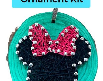 String Art Ornament Kit | Christmas DIY Kit | Ornament Craft | Minnie Ornament | Kid Craft Kit | DIY Ornament Craft