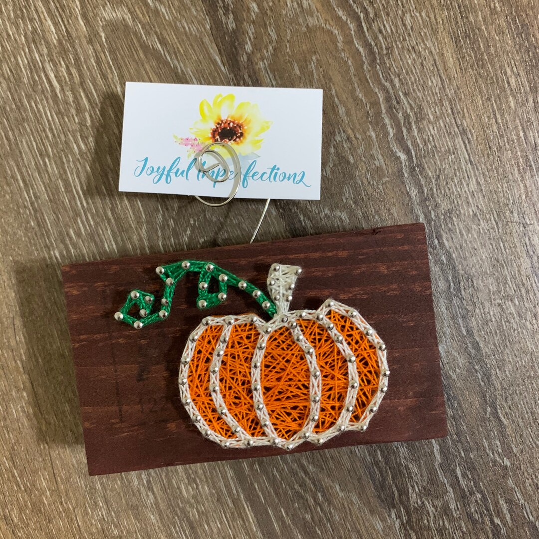 Mini Pumpkin String Art Photo Display, Pumpkin Decoration, Rustic ...