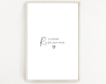 A Certain Romance Lyrics Print | Digital Download