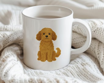 Cavapoo Illustration Mug | Dog Lover Gift