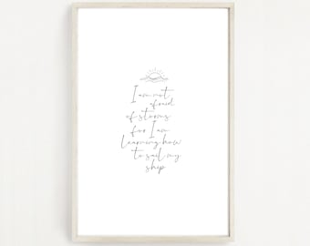 I Am Not Afraid of Storms Little Women Print | Digital Download