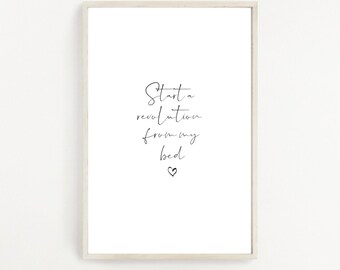 Start a Revolution Lyrics Print: Oasis Inspired Wall Art (Digital Download)