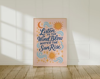 Listen To The Wind Blow Print | Wall Art | Lyrics Poster Print