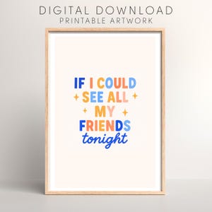 LCD Soundsystem Lyrics Print: All My Friends Art (PDF Download A5/A4/A3)