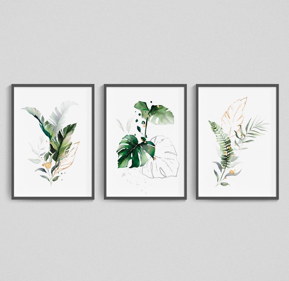 Fern Leaf Palm Botanical Print Set Of 3 Monstera Wall Art - Botanical Wall Art Set Of 3 Fern Leaf Palm Botanical Print Set Of 3 Monstera Wall Art - Botanical Wall Art Set Of 3