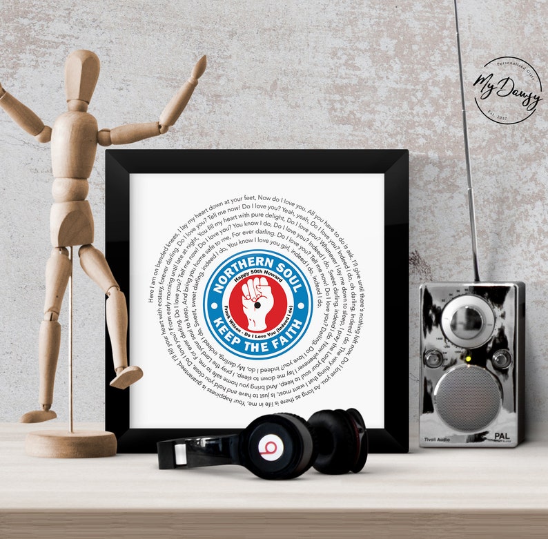 Northern Soul Birthday Gift Personalised Record Print Any Etsy
