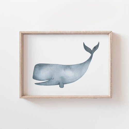Orca Whale Nursery Wall Art Nautical Theme Nursery Print Etsy