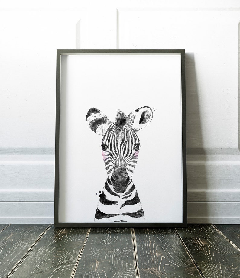 Black and White Safari Animal Prints Nursery Art Set With Etsy UK