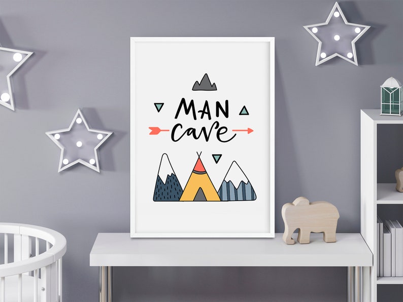 Cueva del hombre pequeño decoración del vivero del estilo | Etsy