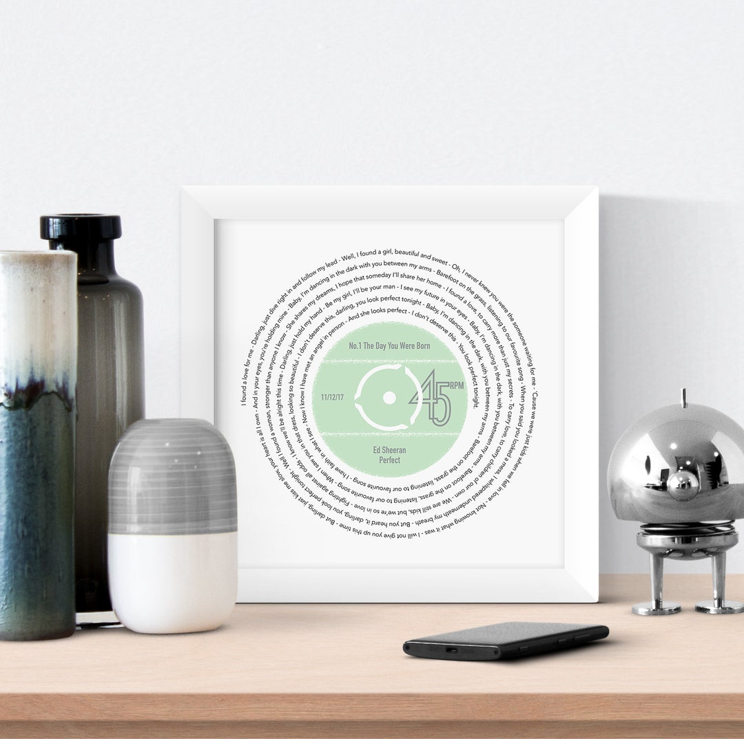 Number 1 the Day You Were Born, Personalised Birthday Gift, Song Lyrics