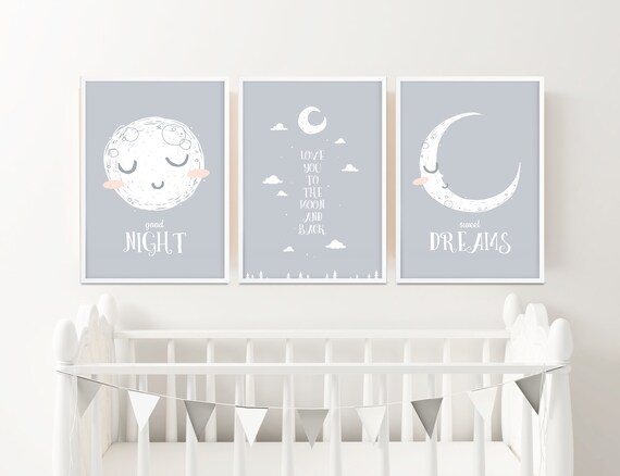 i love you to the moon and back nursery decor