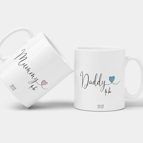 Mummy and Daddy to be Gift, Mummy Daddy to be Mug Set, Mummy and Daddy Personalised Mug, Mummy Gift, Daddy Gift