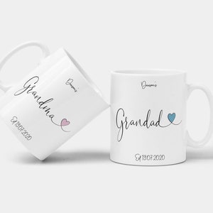 New Grandparents Mug Set, Grandma and Grandad Personalised Mug, Grandparents Gift, Grandparents Mug, Nanny Gift, Granny Gift
