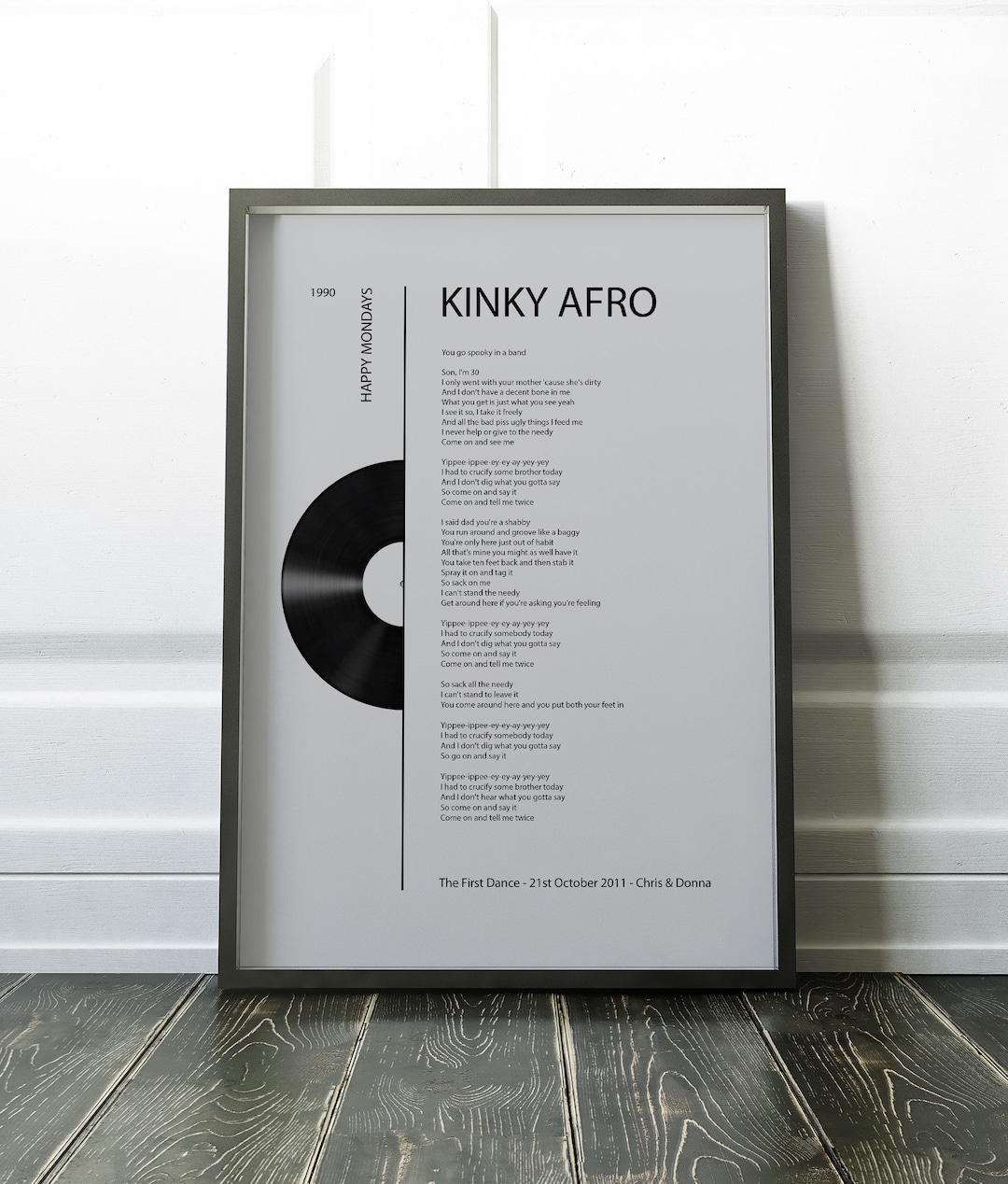 Personalised Song Lyrics Print - Favourite Song - First Dance Anniversary Gift - Any Artist or Song - Etsy UK